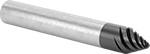 Image of Product. Front orientation. End Mills. Fast-Cut Carbide Barrel End Mills, 6 Flutes.