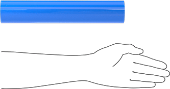 Image of Product. Side1 orientation. Contains SizingReference. Heat-Stabilized Wear-Resistant Cast Nylon Tube, Easy-to-Machine, 1/2" Wall Thickness, 2-1/4" OD, 1 Foot Long.