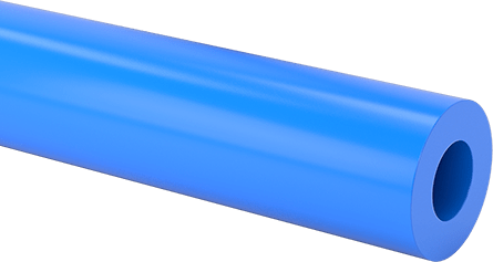 Image of Product. Front orientation. Heat-Stabilized Wear-Resistant Cast Nylon Tube, Easy-to-Machine, 3/4" Wall Thickness, 3" OD, 1 Foot Long.