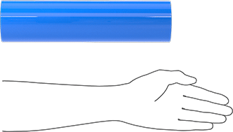 Image of Product. Side1 orientation. Contains SizingReference. Heat-Stabilized Wear-Resistant Cast Nylon Tube, Easy-to-Machine, 3/4" Wall Thickness, 3" OD, 1 Foot Long.