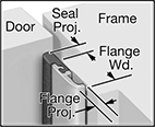 Image of ProductInUse. Shown Installed. Front orientation. Contains Annotated, Border. Weatherstripping. Frame-Mount Weatherstripping.