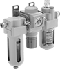 Compressed Air Filter/Regulator/Lubricators (FRLs) with Push-to-Connect Fittings