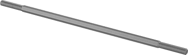 Image of Product. Front orientation. Carbon Steel Turnbuckle-Style Connecting Rod, M8 x 1.25 mm Thread Size, 305 mm Overall Length.