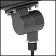 Image of Attribute. Thread-In Mount. Front orientation. Contains Border. Thread In. Floodlights, Bronze Housing.