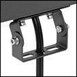 Image of Attribute. Bracket Mount. Front orientation. Contains Border. Bracket Mount. Floodlights.