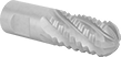 Image of Product. Front orientation. End Mills. Roughing Cobalt Steel Ball End Mills, 6 Flutes.