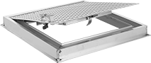 Image of Product. Front orientation. Access Panels. Concrete Floor and Sidewalk Access Panels.