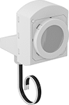 Image of Product. Motion Sensors For Lights with Wide Beam Spread. Front orientation. 11 5/8" Overall Width. Linear Bay Lights.