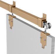 Image of ProductInUse. Front orientation. Door Tracks and Fittings. Roller Track Kits for Doors, Beige.