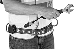 Image of ProductInUse. Front orientation. Tool Lanyards. Retractable Tool Lanyards, For Hand Tools.