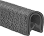 Image of Product. Front orientation. Edge Trim. Reinforced Plastic Edge Trim, Pebbled, Style 4.