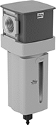 Image of Product. Front orientation. Compressed Air Filters. Parker Modular Compressed Air Filters for Particle Removal, Clear Bowl.