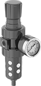 Image of Product. Front orientation. Compressed Air Filter/Regulators. Parker Modular Compressed Air Filter/Regulators for Particle Removal, Opaque Bowl.