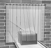 Image of ProductInUse. Front orientation. Strip Doors. Strip Doors for Small Openings.