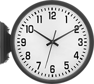 Image of Product. Front orientation. Clocks. Side-Mount Clocks.