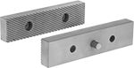 Image of Product. Front orientation. Vise Jaws. Bench Vise Jaws, Flat Jaw.