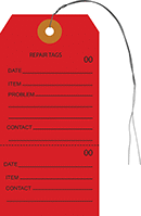Image of Product. Front orientation. Tags. Tear-Off Matching Repair Tracking Tags.