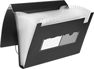 Image of Product. Front orientation. File Folders. Expandable File Folders.