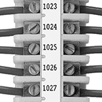 Image of ProductInUse. Front orientation. Label Printer Tape. Brady Label Printer Tape for Terminal Blocks.