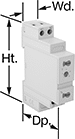 Image of Product. Front orientation. Contains Annotated. Timer Relays. High-Starting-Current DIN-Rail Mount Timer Relays.