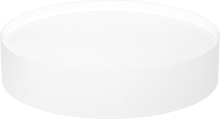 Image of Product. Front orientation. Pressure-Rated Borosilicate Glass Disc, Annealed, 3-1/2" Diameter, 3/4" Long.