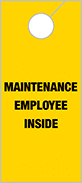 Image of Product. Front orientation. Tags. Door Tags, Maintenance Employee Inside.