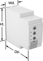 Image of Attribute. Front orientation. Contains Annotated. Monitoring Relays. Frequency-Monitoring Relays, Relay-Socket Mount.