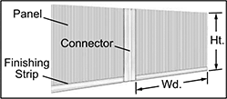 Image of System. Front orientation. Contains Annotated, Border. Wall Panels.