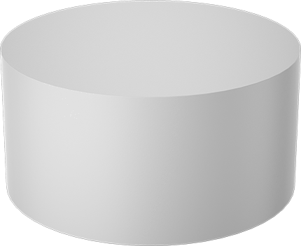 Image of Product. Front orientation. Easy-to-Machine Wear-Resistant Cast Nylon Disc, 12" Diameter, 6" Long.
