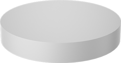 Image of Product. Front orientation. Easy-to-Machine Wear-Resistant Cast Nylon Disc, 12" Diameter, 2" Long.