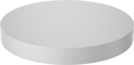 Image of Product. Front orientation. Easy-to-Machine Wear-Resistant Cast Nylon Disc, 16" Diameter, 2" Long.