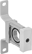 Image of Product. Joiner Clamps with Mounting Brackets. Front orientation. Filter/Regulator/Lubricator Joiner Clamps. Parker Modular Compressed Air Filter/Regulator/Lubricator (FRL) Joiner Clamps, Joiner Clamps with Mounting Brackets, Mounting Fasteners Not Included.