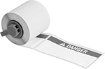 Image of Product. Front orientation. Label Printer Tape. Brady Label Printer Tape with Header, Accident Prevention Message.