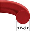 Image of Attribute. Front orientation. CrossSection view. Contains Annotated. O-Rings. Choose-a-Color Oil-Resistant Buna-N O-Rings.