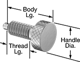 Image of Product. Front orientation. Contains Annotated. Spring Plungers. Knob-Grip Retractable Spring Plungers.