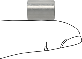 Image of Product. Side1 orientation. Contains SizingReference. Press-Fit Drill Bushing, 0.25" ID, 3/8" OD, 1/2" Long.
