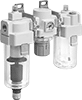 SMC Modular Compressed Air Filter/Regulator/Lubricators (FRLs)