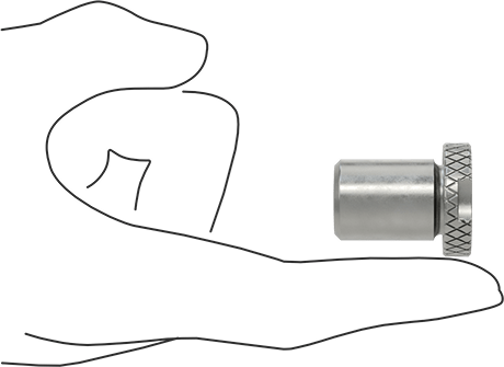 Image of Product. Side1 orientation. Contains SizingReference. Removable Drill Bushing, 0.377" ID, 3/4" OD, 1" Long.