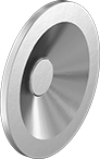 Image of Product. Front orientation. Hand Wheels. Machinable-Hub-Mount Solid Hand Wheels, Dished Hand Wheels, 303 Stainless Steel.