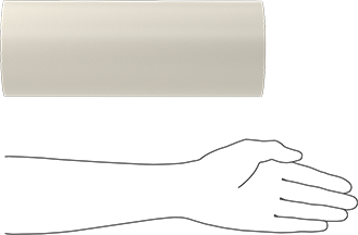 Image of Product. Side1 orientation. Contains SizingReference. Easy-to-Machine Wear-Resistant Cast Nylon Rod, 4-1/2" Diameter, 1 Foot Long.