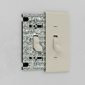 Image of ProductInUse. Front orientation. Fire Stops. Fire-Stop Electrical Box Inserts, Gaskets.