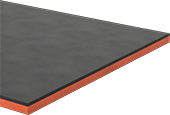 Image of Product. Front orientation. Foam. Tool-Organizing Foam, Black and Red.
