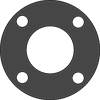 Oil-Resistant Compressible Buna-N Pipe Gaskets with Bolt Holes