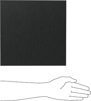 Image of Product. Side1 orientation. Contains SizingReference. Flame-Retardant Garolite G-10/FR4 Sheet, Multipurpose, 12" x 12", 5/16" Thick, Black.