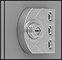 Image of Specification. Front orientation. ZoomedIn view. Contains Border. Resettable Combination. Lockers with Charging Ports.