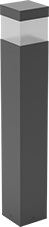 Image of Product. Front orientation. Landscape Lights. Bollard Lights, Square.