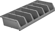 Image of Product. Front orientation. Bins. Compartmented Bins.