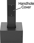 Image of Attribute. Baseplate Cover. Front orientation. ZoomedIn view. Contains Annotated. Baseplate Cover. Easy-Install Pole-Top Floodlights with Pole.