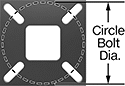 Image of Attribute. Baseplate. Bottom orientation. Contains Annotated. Easy-Install Pole-Top Floodlights with Pole.