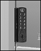 Image of Specification. Keypad. Front orientation. ZoomedIn view. Contains Border. Lockers with Keypad. See-Through Lockers.